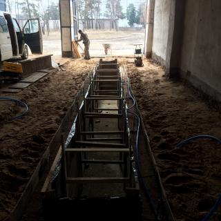 грузовая яма строительство подготовка монолитная плита